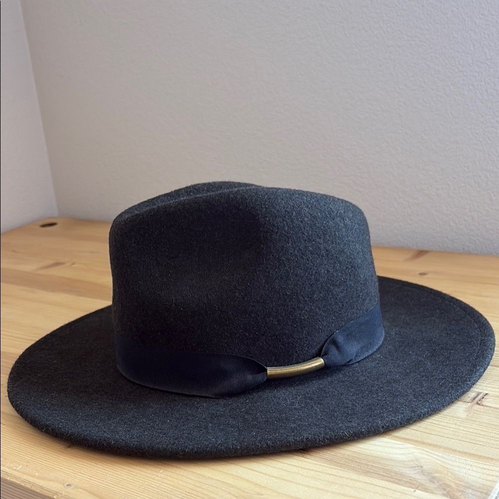 Stylish Grey Wool Fedora Hat